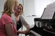 Student & teacher at Summer School for Pianists